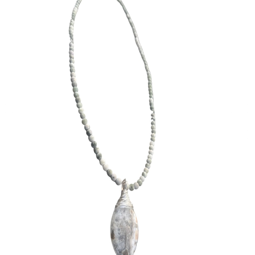 Gray Beaded Necklace